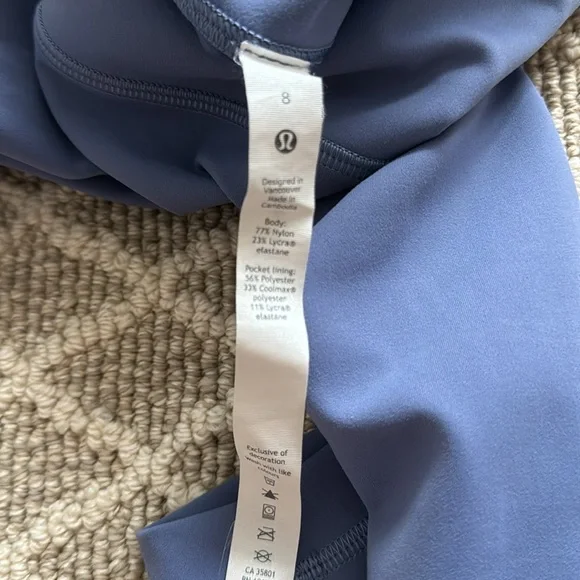 Blue Lululemon Leggings Size 8 - Picture 3 of 3